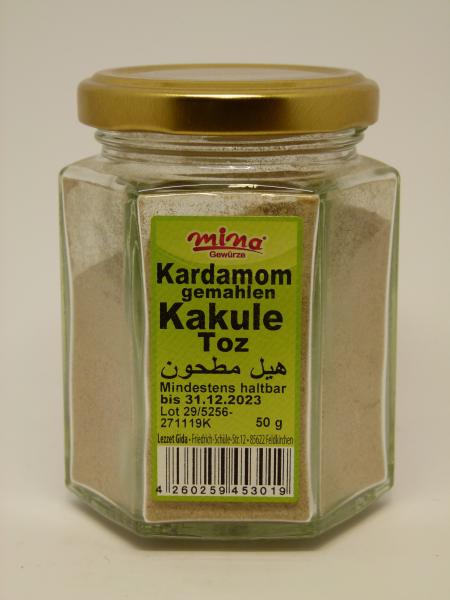 Mina Kardamom gemahlen, Nettogewicht 50g